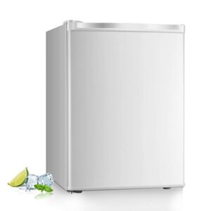r.w.flame mini freezer countertop, 2.1 cu.ft energy saving upright freezer, small freezer with reversible single door for home/dorms/apartment/office (white)