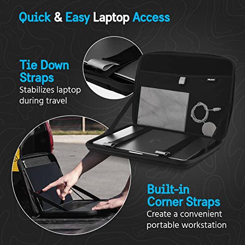 Pelican Adventurer - Laptop Bag/Sleeve 16 Inch - [Elastic Carrying Handle] [Secure Zip Lock] Water Resistant & Heavy Duty Case for MacBook Pro 13 / Air M2, HP, Dell, Lenovo, Sony, Asus -Black