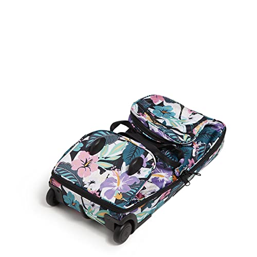 Vera Bradley Women's Recycled Ripstop Foldable Rolling Duffel Bag, Island Floral, One Size