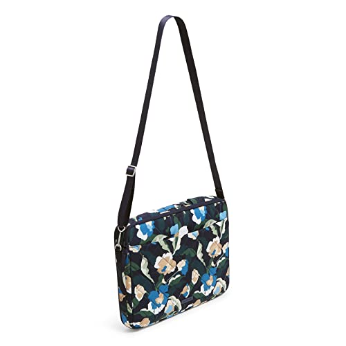 Vera Bradley Women's Performance Twill Laptop Crossbody Workstation, Immersed Blooms, One Size