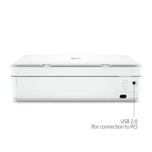 HP Envy 6052e All-in-One Wireless Color Inkjet Printer, Print Copy Scan, 2-Sided Printing, WiFi USB Bluetooth Connectivity, Instant Ink Ready, White (Renewed)