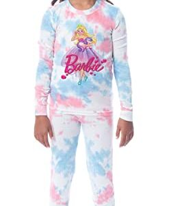INTIMO Barbie Girls' Princess Doll Unicorn Unisex Child 2 Piece Sleep Pajama Set (6)
