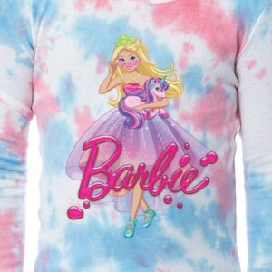 INTIMO Barbie Girls' Princess Doll Unicorn Unisex Child 2 Piece Sleep Pajama Set (6)