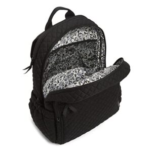 Vera Bradley Women's Cotton Campus Backpack, Black - Recycled Cotton, One Size