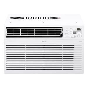 lg 8000 btu window air conditioners 2023 new remote control wifi enabled app ultra-quite washable filter cools 340 sq. ft for small & medium room ac unit easy install white lw8017ersm1