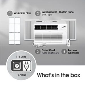 LG 8000 BTU Window Air Conditioners 2023 New Remote Control WiFi Enabled App Ultra-Quite Washable Filter Cools 340 Sq. Ft for Small & Medium Room AC Unit Easy Install White LW8017ERSM1