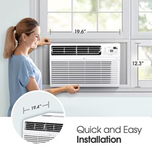 LG 8000 BTU Window Air Conditioners 2023 New Remote Control WiFi Enabled App Ultra-Quite Washable Filter Cools 340 Sq. Ft for Small & Medium Room AC Unit Easy Install White LW8017ERSM1