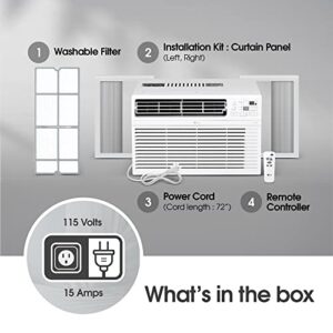 LG 14000 BTU Window Air Conditioners [2023 New] Remote Control WiFi Enabled App Ultra-Quite Washable Filter Cools 800Sq.Ft for Large Room AC Unit air conditioner Easy Install White LW1521ERSM1