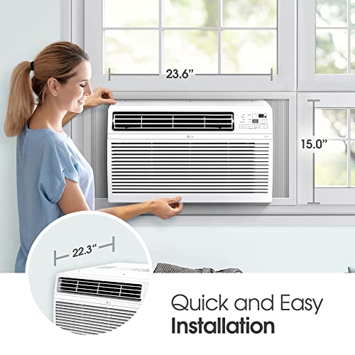 LG 14000 BTU Window Air Conditioners [2023 New] Remote Control WiFi Enabled App Ultra-Quite Washable Filter Cools 800Sq.Ft for Large Room AC Unit air conditioner Easy Install White LW1521ERSM1