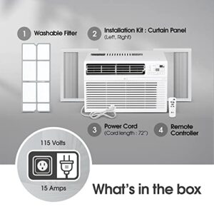 LG 10000 BTU Window Air Conditioners [2023 New] Remote Control WiFi App Ultra-Quite Washable Filter Cools 450Sq.Ft for Medium & Large Room AC Unit air conditioner Easy Install White LW1017ERSM1