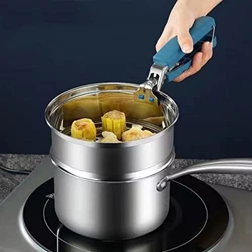 Kitchen Hot Plate Gripper,Anti scald disc holder，Tongs Silicone Gloves，Anti scalding pad-6 Pack High temperature resistant anti-skid bowl anti-skid stainless steel Avoid Scalding Kitchenware Set