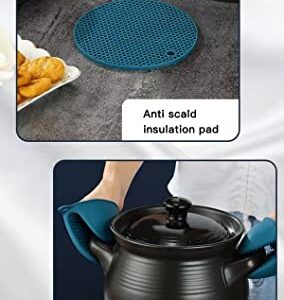 Kitchen Hot Plate Gripper,Anti scald disc holder，Tongs Silicone Gloves，Anti scalding pad-6 Pack High temperature resistant anti-skid bowl anti-skid stainless steel Avoid Scalding Kitchenware Set