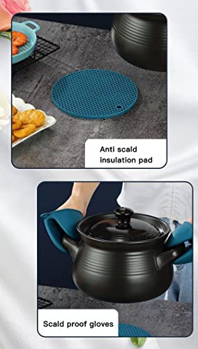Kitchen Hot Plate Gripper,Anti scald disc holder，Tongs Silicone Gloves，Anti scalding pad-6 Pack High temperature resistant anti-skid bowl anti-skid stainless steel Avoid Scalding Kitchenware Set