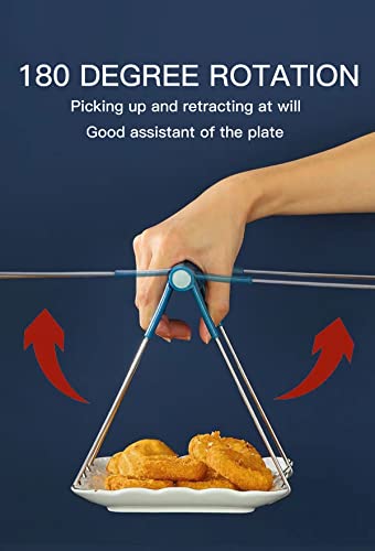 Kitchen Hot Plate Gripper,Anti scald disc holder，Tongs Silicone Gloves，Anti scalding pad-6 Pack High temperature resistant anti-skid bowl anti-skid stainless steel Avoid Scalding Kitchenware Set