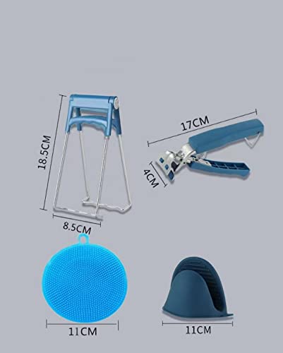 Kitchen Hot Plate Gripper,Anti scald disc holder，Tongs Silicone Gloves，Anti scalding pad-6 Pack High temperature resistant anti-skid bowl anti-skid stainless steel Avoid Scalding Kitchenware Set