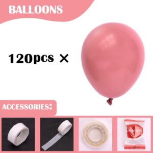 120pcs dusty Pink 5 inch dusty Pink Latex Party Balloon Chrome Balloons for Wedding Engagement Baby Shower Anniversary Party Decors Gender Reveal Fuchsia Balloons Blush Pink Balloon for Birthday Party