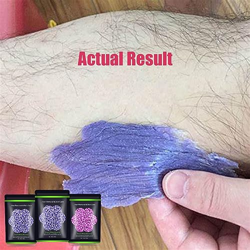 Wax Beads for Hair Removal 10.5oz/ 300g, Auperwel Hard Wax Beans for Brazilian, Face, Bikini, Eyebrow, Legs, At Home Painless Waxing Beads for Women Men 3 packs