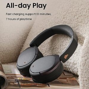 Edifier WH950NB Active Noise Cancelling Headphones, Bluetooth 5.3 Wireless Headphones, LDAC Hi-Res Audio, 55 Hours Playtime, Google Fast Pairing for Android, Dual Device Connection, App Control, Black