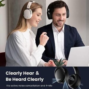 Edifier WH950NB Active Noise Cancelling Headphones, Bluetooth 5.3 Wireless Headphones, LDAC Hi-Res Audio, 55 Hours Playtime, Google Fast Pairing for Android, Dual Device Connection, App Control, Black