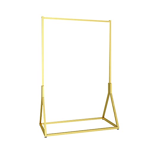 NEOCHY Heavy-Duty Hangers, Wrought Iron Clothing Display Racks, Household Movable Drying Racks,Ng Load-Bearing/Golden/120X40X150Cm