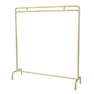 neochy heavy-duty clothes rail, movable double-pole hanger, with non-slip foot pad, nano, simple and stylish, household iron art rack, stable and durable/golden/100 * 40 * 135cm