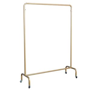 neochy heavy clothes rails, modern minimalist metal wheeled clothes hangers, industrial pipe drying racks, display racks/golden/120x135cm