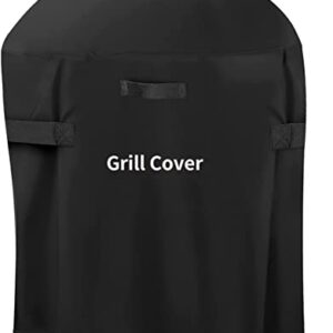 30-inch Round Barbecue Cover, BBQ Grill Cover Kamado Cover Barrel Cover Fit for Smoker Grills Charcoal Grills Kamado Grills Gas Grills Vertical Fire Pit Barrel, Outdoor UV Dust Water Resistant