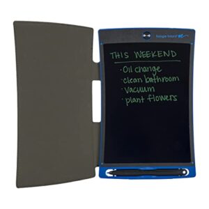 boogie board jot reusable writing tablet for adults, 8.5" digital notebook with instant erase, digital notepad with magnets, note taking tablet for work or school, blue with protective folio