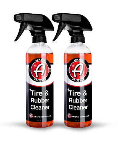 Adam's Tire & Rubber Cleaner (2-Pack) - Removes Discoloration from Tires Quickly - Works Great on Tires, Rubber & Plastic Trim, and Rubber Floor Mats…