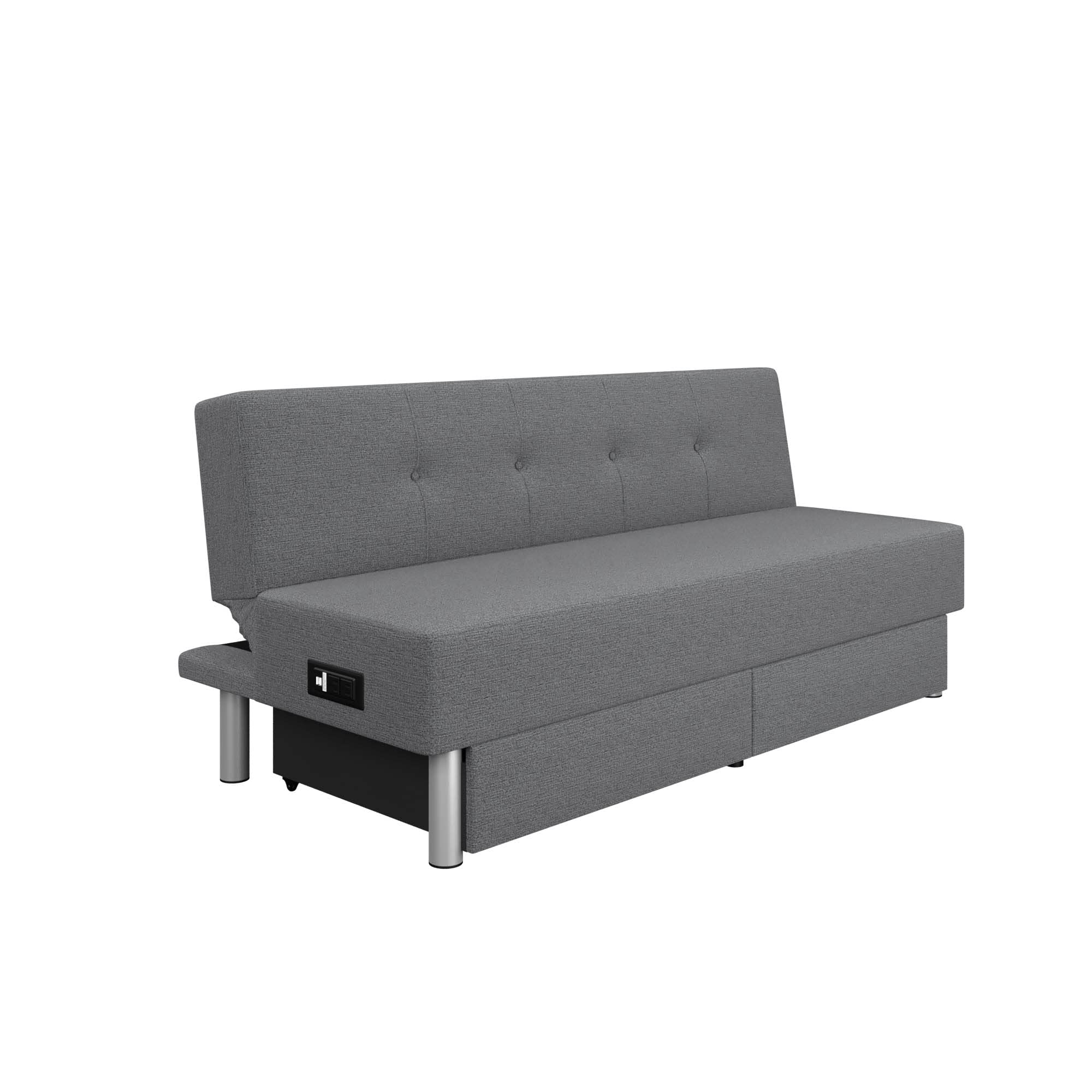 Serta Walton Convertible Sofa Sleeper Microfiber, Charcoal