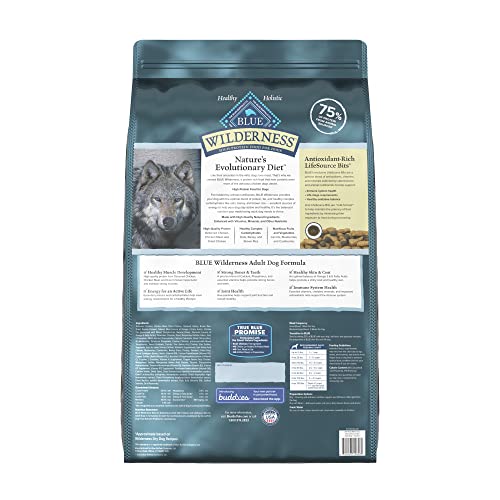 Blue Buffalo Wilderness High Protein Natural Adult Dry Dog Food plus Wholesome Grains, Chicken 28 lb bag