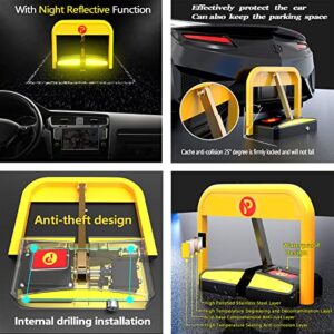 BEESOM Parking Space Lock, 50M Remote Controller Electronic Private Parking Space Lock Parking Space Saver Lock Automatic Barrier Alarmed Carport Tool