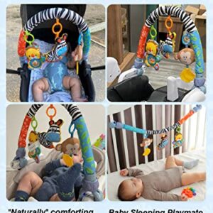 Pau1Hami1ton Baby Stroller Arch Toys, Car Seat Toys,Bouncer Toy Bar/Mobile for Bassinet,Adjustable Baby Hanging Toys Fit for Crib Bed,Stroller,Car Seat, Feeding Chair.S-19(Zebra)