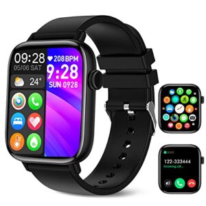 smart watch for men women fitness: (answer/make calls) 1.9" bluetooth call smartwatch for android ios phones with heart rate sleep tracking bp spo2 monitor ai voice 25 sport modes step counter