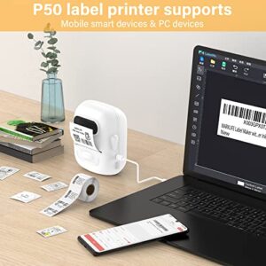 MARKLIFE Label Maker Machine with Tape Barcode Label Printer - Mini Portable Bluetooth Thermal Labeler for Address Clothing Jewelry Retail Barcode Compatible Phones &PC