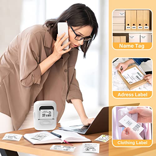 MARKLIFE Label Maker Machine with Tape Barcode Label Printer - Mini Portable Bluetooth Thermal Labeler for Address Clothing Jewelry Retail Barcode Compatible Phones &PC