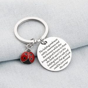 ENSIANTH Ladybug Keychian Good Luck Ladybug Keychain Insect Lover Gift Animal Researchers Jewelry Beetle Ladybug Gift Best Friend Gift (Ladybug Key)