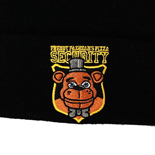 Five Nights at Freddy's Freddy Fazbear's Pizza Security Youth Black Cuff Beanie