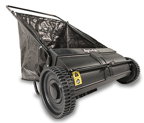 Karcher S 4 Twin Walk-Behind Outdoor Hand Push Floor Sweeper - 5.25 Gallon Capacity, 26.8" Sweeping Width, Sweeps 26,000 Square Feet/Hour & Agri-Fab 45-0218 26-Inch Push Lawn Sweeper, 26 Inches, Black