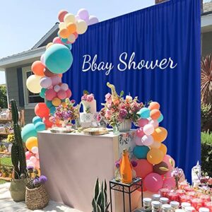 10ft x 10ft Royal Blue Backdrop Curtains for Party Stage Wedding Ceremony Light Filtering Curtains Photography Backdrop for Baby Showers Rod Pocket Home Sliding Door Decoration, 5ft x 10ft, 2 Panels