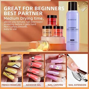 Morovan Acrylic Nail Kit With Everything - 24 Colors Glitter Acrylic Powder With Nail Drill Monomer Acrylic Nail Liquid Nail Kit Set Professional Acrylic With Everything DIY Supplies Nail Art Design