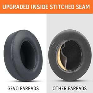 GVOEARS Replacement Ear Pads for Beats Studio 3, Ear Cushions for Beats Studio 2&Studio 3 Wired & Wireless Not Fit Beats Solo On-Ear Headphone with Stronger 3M Adhesive Tape Thicker Memory Foam(Grey)