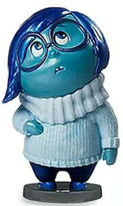 inside out sadness 3" pvc cake topper figure figurine collectible ~ new