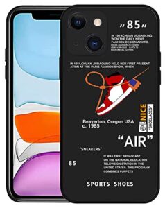 heuhfuwa cool sports shoes pattern phone case designed for iphone 13 mini case, fit on and off 85 case soft tpu bumper cover compatible with iphone 13 mini case 5.4 inch black