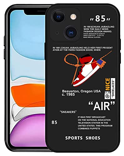 HEUHFUWA Cool Sports Shoes Pattern Phone Case Designed for iPhone 13 Mini Case, Fit On and Off 85 Case Soft TPU Bumper Cover Compatible with iPhone 13 Mini Case 5.4 inch Black