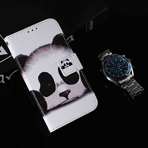 MojieRy Phone Cover Wallet Folio Case for INFINIX Smart 5 {Ver.2}, Premium PU Leather Slim Fit Cover, 2 Card Slots, Nice Cover, Panda