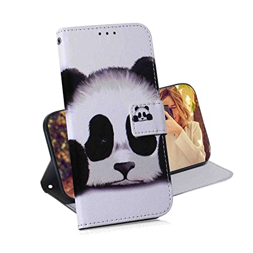 MojieRy Phone Cover Wallet Folio Case for INFINIX Smart 5 {Ver.2}, Premium PU Leather Slim Fit Cover, 2 Card Slots, Nice Cover, Panda