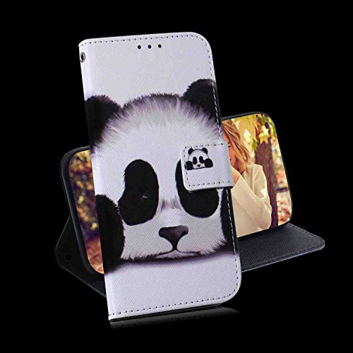 MojieRy Phone Cover Wallet Folio Case for INFINIX Smart 5 {Ver.2}, Premium PU Leather Slim Fit Cover, 2 Card Slots, Nice Cover, Panda