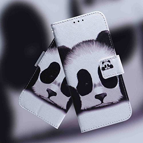 MojieRy Phone Cover Wallet Folio Case for INFINIX Smart 5 {Ver.2}, Premium PU Leather Slim Fit Cover, 2 Card Slots, Nice Cover, Panda