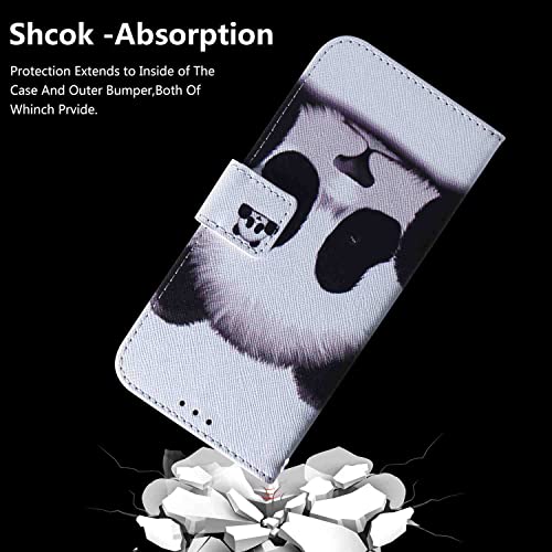 MojieRy Phone Cover Wallet Folio Case for INFINIX Smart 5 {Ver.2}, Premium PU Leather Slim Fit Cover, 2 Card Slots, Nice Cover, Panda